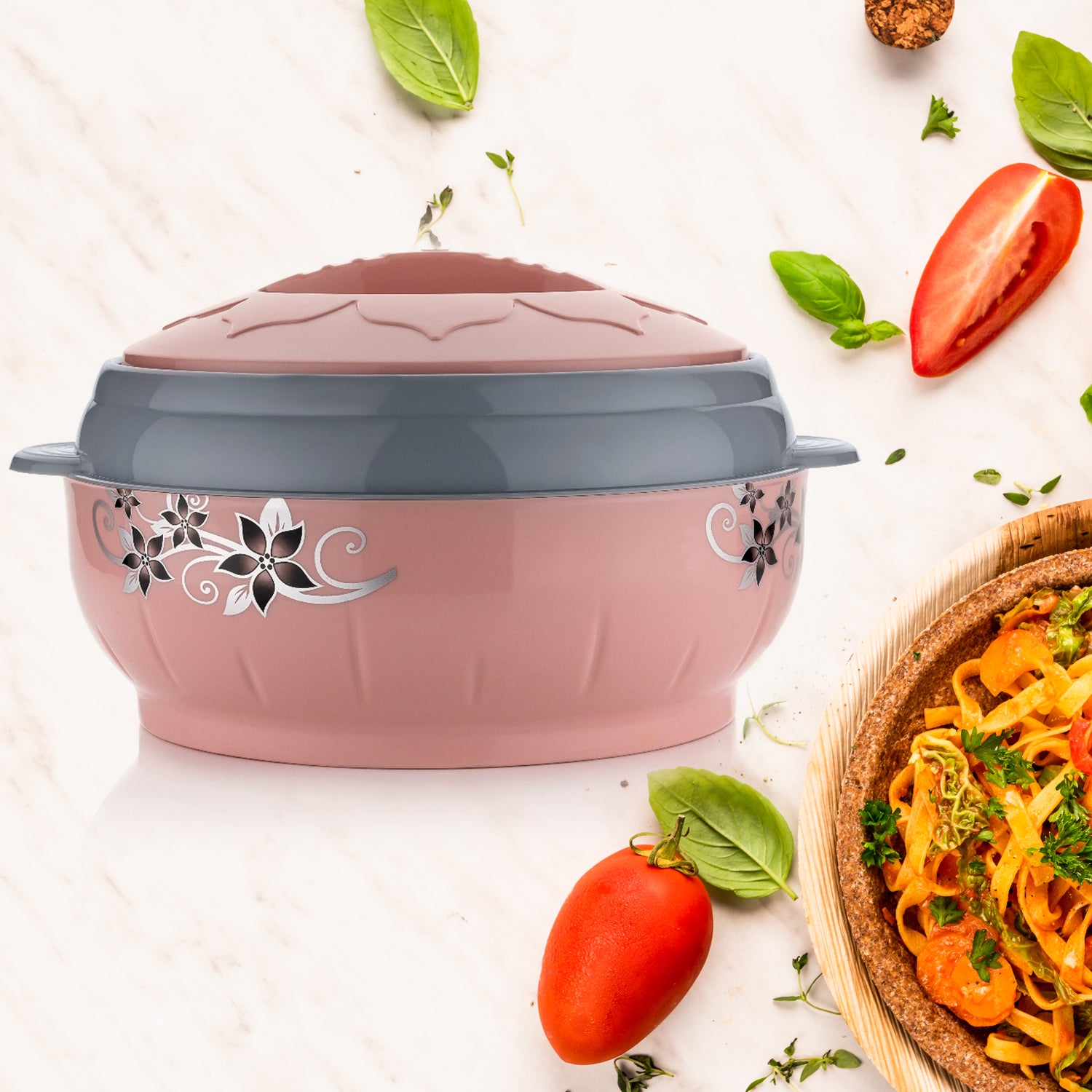 5788 High Quality Steel Casserole Box For Food Searving Inner Steel Insulated Casserole Hot Pot Flowers Printed Chapati Box For Roti Kitchen (Approx 4500 Ml) 5788 High Quality Steel Casserole Box For Food Searving Inner Steel Insulated Casserole Hot Pot Flowers Printed Chapati Box For Roti Kitchen (Approx 4500 Ml)